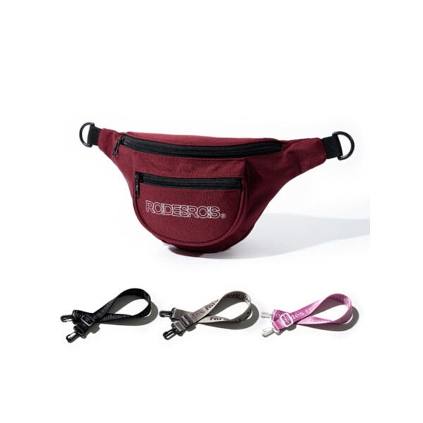 시그니쳐 스트랩 크로스 웨이스트백 (버건디)