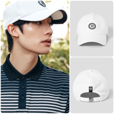 빈폴골프 SS25 남성 폴리스판 기본 볼캡 - 화이트 (BE518BB031)