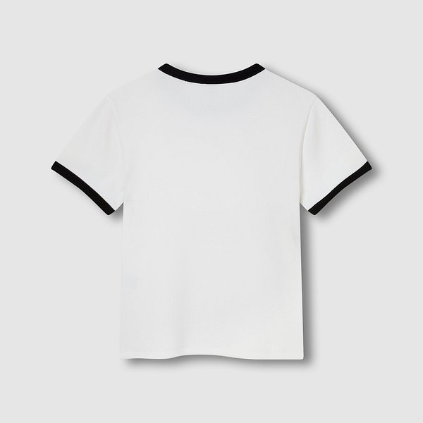 여 링거 반팔 티셔츠 J116201078001