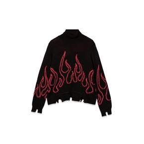 [해외배송] 21 F/W 블랙 점퍼 하이 넥 WITH 핑크 플레임 (KIDS 상품) B0041484722