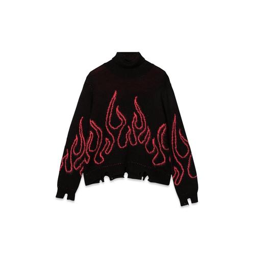 [해외배송] 21 F/W 블랙 점퍼 하이 넥 WITH 핑크 플레임 (KIDS 상품) B0041484722