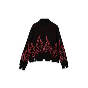 [해외배송] 21 F/W 블랙 점퍼 하이 넥 WITH 핑크 플레임 (KIDS 상품) B0041484722
