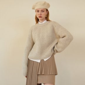 [프라이하잇] UNBAL PLEATS SKIRT (CARAMEL BEIGE)