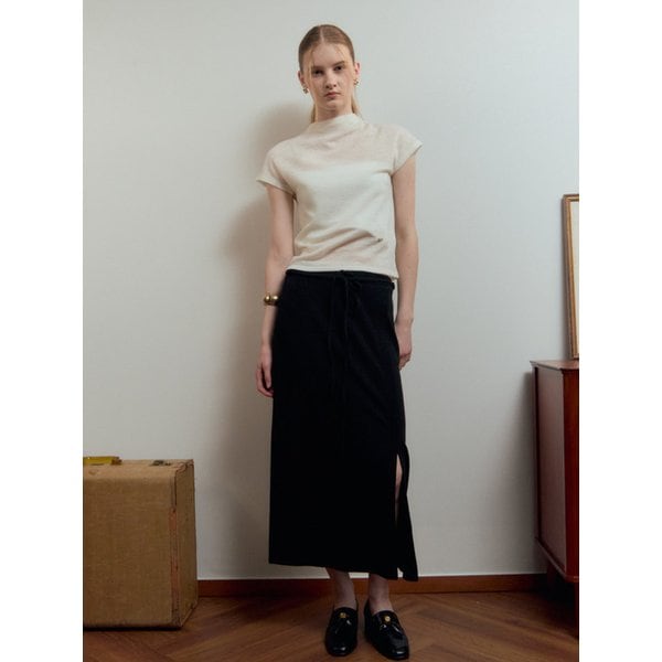 Douce Ribbed Skirt Black