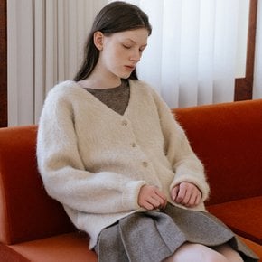 Wool blend hairy cardigan [TIWT04CD07]_Oatmeal