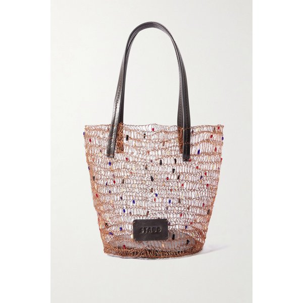 스타우드 쥬얼 가죽 트리밍 장식 크로셰 버킷백 46376663162986185