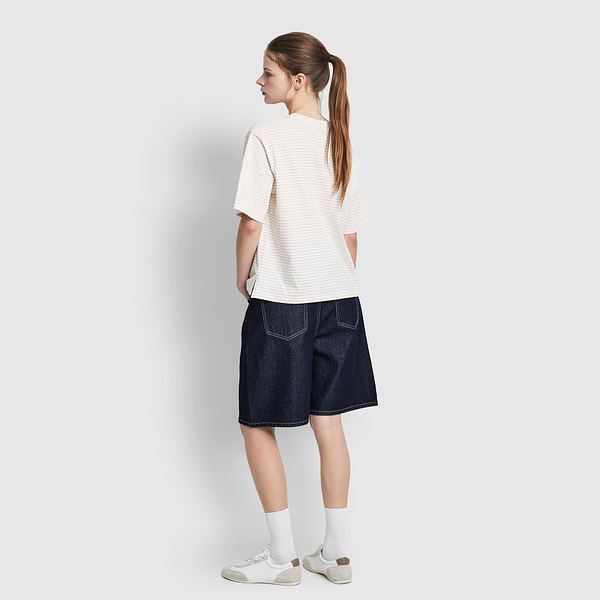 여 JAJU AIR 코튼 루즈핏 반팔 라운지 티셔츠 J206201073082