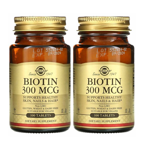솔가 바이오틴 Solgar Biotin 300 mcg 100정 2개