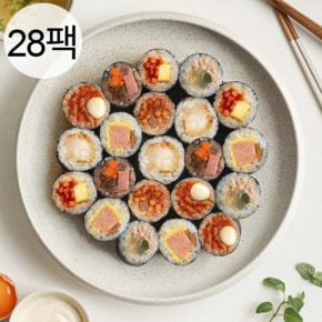 1팩 130kcal~ 곤약꼬마김밥 진미채 외 7종 14+14 총28팩 / 식단조절 냉동김밥 곤약현미밥