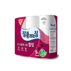 샤인빈 더 도톰한 3겹 퀼팅 9롤 화장지 휴지 1개