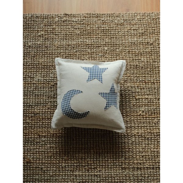 미니 쿠션 30x30 - 별, 달 패치
