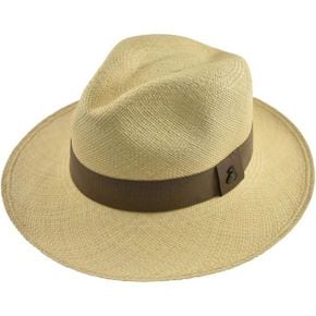 미국 에콴디노 파나마햇 Original Panama Hat Natural Classic Fedora 브라운 밴드 Toquilla Str