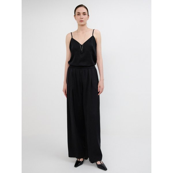 TENCEL MONO SLIP TOP - BLACK