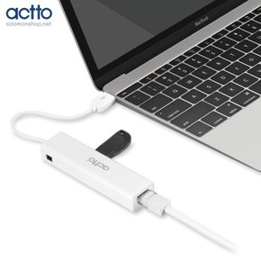 엑토 2in1 USB LAN어댑터 3포트허브콤보 HUBL-01/랜포트생성