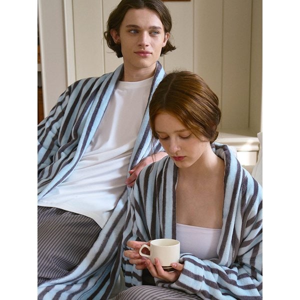 (uni) 그레이슈 스트라이프 로브