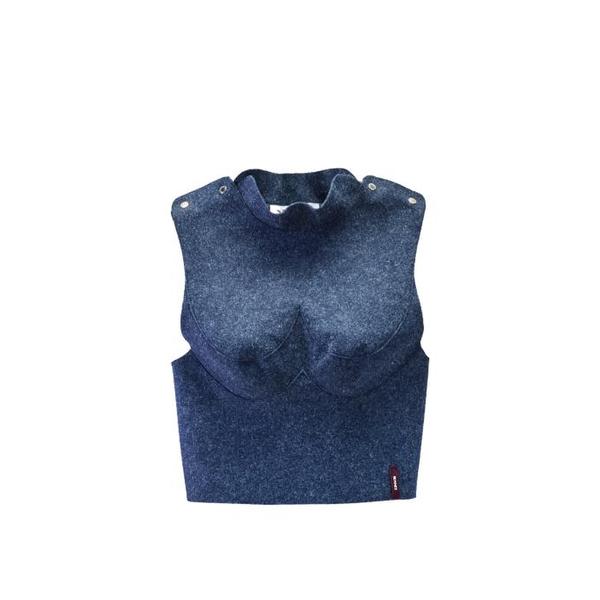 확대된 대표 써네이 민소매 티셔츠 RTWXTOP024 0098 navy BLU