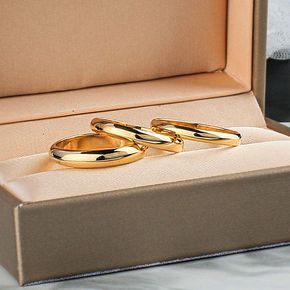엥 게이지 민자 반지 가족 우정 7푼 0.7D 18K 금 실 애끼 기본 베이직 쌍 가락지