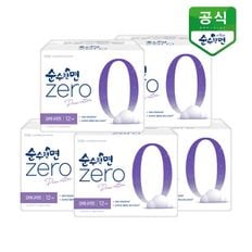 순수한면 생리대 제로 오버나이트 12P x 5팩[32494572]