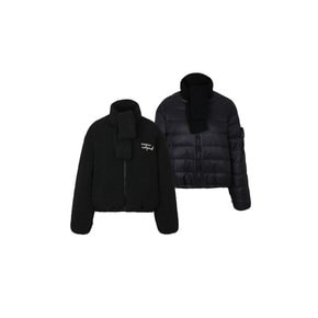 REVERSIBLE DUCK DOWN SHERPA PUFFER JACKET_Black