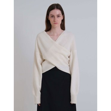 스테이피플 PRA WRAP KNIT (IVORY)