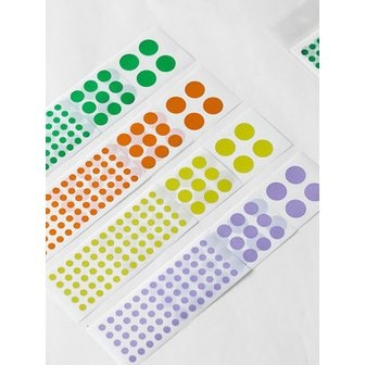 BRISKSTYLE 미니 도트 컬러 원형 스티커 12개입