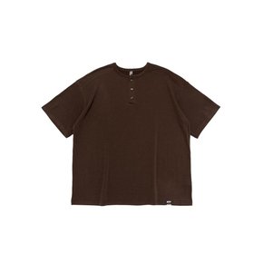 ACS CLASSIC HENLEY T-SHIRT (BROWN)