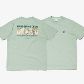 남자 그린 코튼폴리 가드닝클럽 반팔티셔츠 GARDENING CLUB/ 남성 캐쥬얼 반팔티 PW3MT23X402