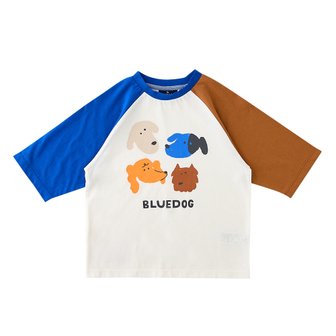 블루독 [여주점] [오프라벨 여주점] 블루독 (CR) 블루B.래글런7부티셔츠 (24A75-331-01)