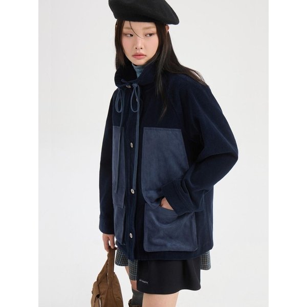 Corduroy Button Jumper (navy) LFUAS26110NYX