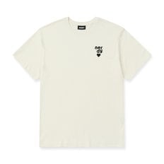 하트 로고 반팔 티셔츠 크림 PNEU25ST03