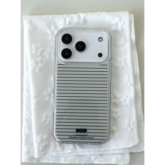 필위드러브 [+맥세이프] 젤리 하드 폰케이스 - Slim Stripe(green&brown)