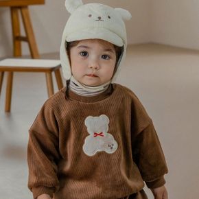 모카베어 더블 벨로아 아기 맨투맨_P408489770