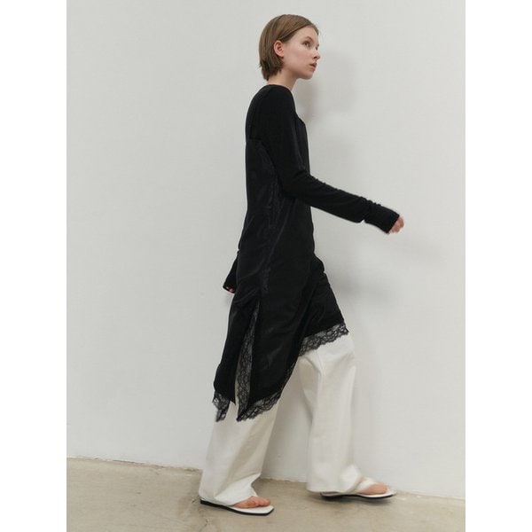 SLEEVELESS LACE ONE-PIECE_BLACK