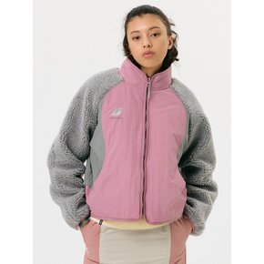 W PADDING BLEND FLEECE JUMPER [PINK]