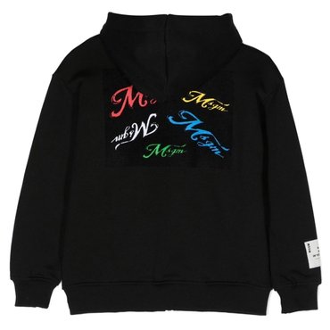 MSGM 22FW 키즈여성 백 프린팅 기모 후드집업 MS029256 110