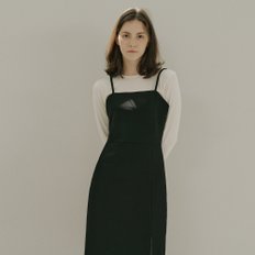 Black Span Layered Dress - BLACK