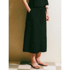 String cargo long skirt Black