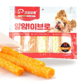 피플펫 강아지 간식 견묘양품 얌얌 이브로 연어스틱 300g