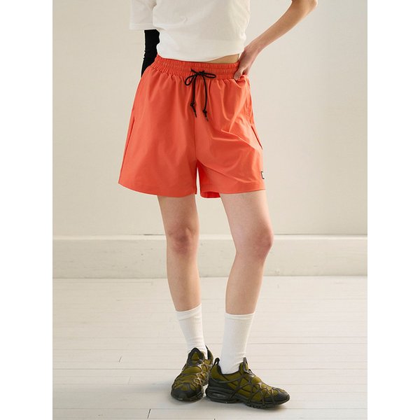 Basic Logo Label Light Summer Shorts (coral) CSOp-218 [Unisex]