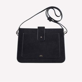 A.P.C. Albane Saffiano Shoulder Bag F61172/ Noir