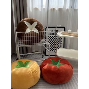 못먹는 감 토마토 버섯 쿠션