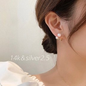 14k   silver92.5  컴핏 천연담수 진주 이어링_P356465177