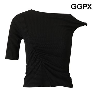 GGPX 포인트 꼬임 숄더 하프 티셔츠 (GP7TS039F)