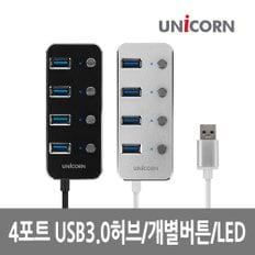 TH-4000S USB3.0 4포트 USB허브 개별전원스위치 무전원