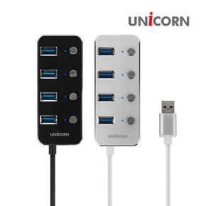 TH-4000S USB3.0 4포트 USB허브 개별전원스위치 무전원