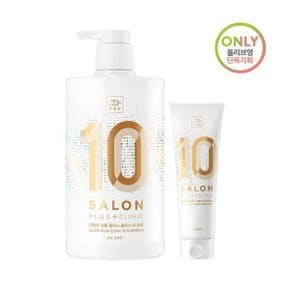 미쟝센 살롱10 극손상 샴푸 990ml 1개 트리트먼트 120ml 1개