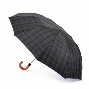 달스톤 차콜 체크 남성 반자동 2단 우산 49cm 508g