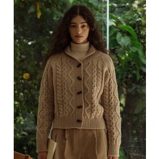 Lambswool toggle cardigan_Beige