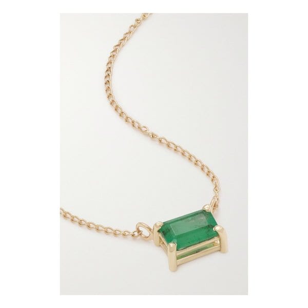 멜리사 조이 매닝 14캐럿  골드 에메랄드 목걸이 그린 1647597298493118