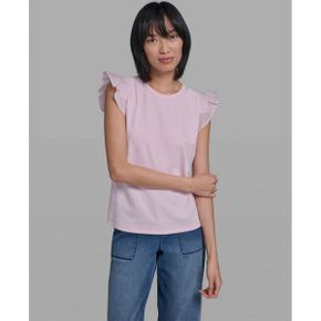 칼라거펠트 우먼 Scallop 트림 보트 넥 탑 - 발레슈즈 슬리퍼 25909893 1390120